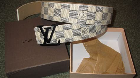 louis vuitton damier azur belt fake|Louis Vuitton weightlifting belt.